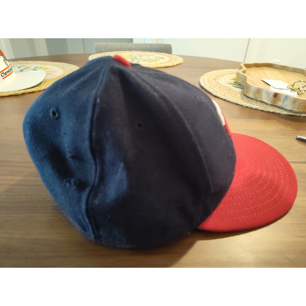 New Era Minnesota Twins 59FIFTY Low Profile Fitted Hat Navy Red MLB Size 7 1/2/2 - Picture 4 of 7